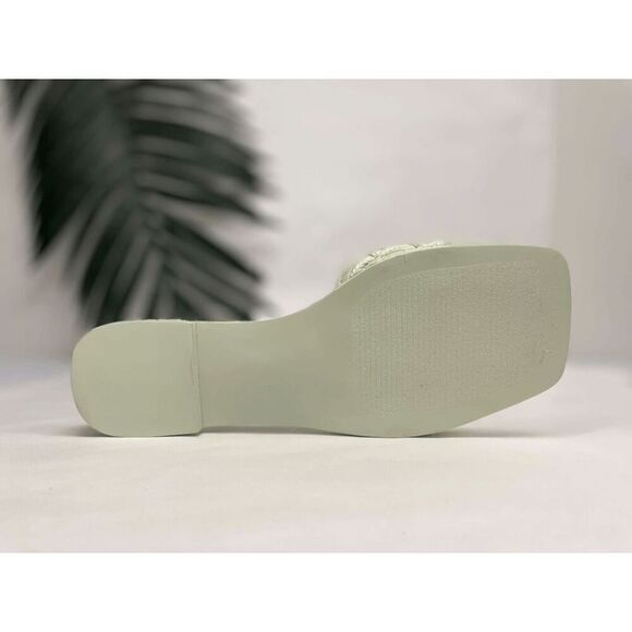 Steve Madden Women's Zeal Woven Slide Sandals - Mint 7M - Picture 5 of 7